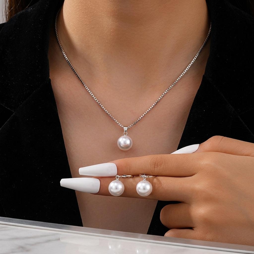 Women's Necklace Earrings Set Zircon Dangle Earrings Set Exquisite Wedding Party Jewelry Set for Anniversary Mother's Day Gift
