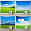 Blue Sky Grassland Decorative Tapestry Office Living Room Decor Home Wall Tapestry