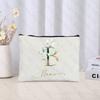 26 Letters Flowers Custom Printed Makeup Bag Bridesmaid Wedding Makeup Box Gift Organizer Travel Perfume Toilet Side Bag