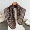 Spring and Autumn New Korean Small Square Scarf Women's 71 Cotton and Linen Versatile Small Scarf Neck Shirt Decorative Silk Scarf