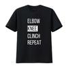 Muay Thai Fighter Black T Shirt Elbow Knee Clinch Print Christmas Ideas for Kru Lovers Men or Women Vintage Washed Stretched