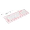 Foldable Silicone Keyboard 106 Keys Waterproof Dustproof Foldable USB Wired Silent Silicone