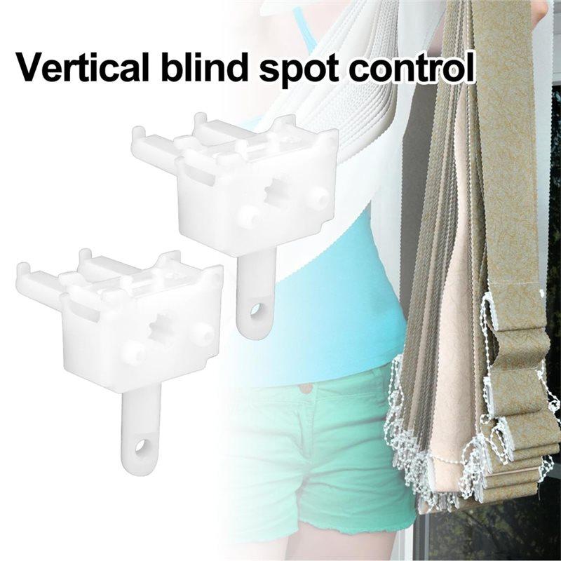 AT19-Vertical Blinds Replacement Parts 2Pcs, Vertical Blind Wand Control White Plastic Repair Accessories Replacement
