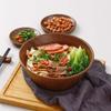 Luxurious Melamine Wood Grain Ramen Bowl Japanese Deepened Rice Bowl Simulation Large Capacity Salad Mixing Basin Restaurant
