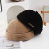 Retro Corduroy Brimless Hat, Autumn and Winter Brimless Thick Hat, Men's and Women's Dome Street Hat