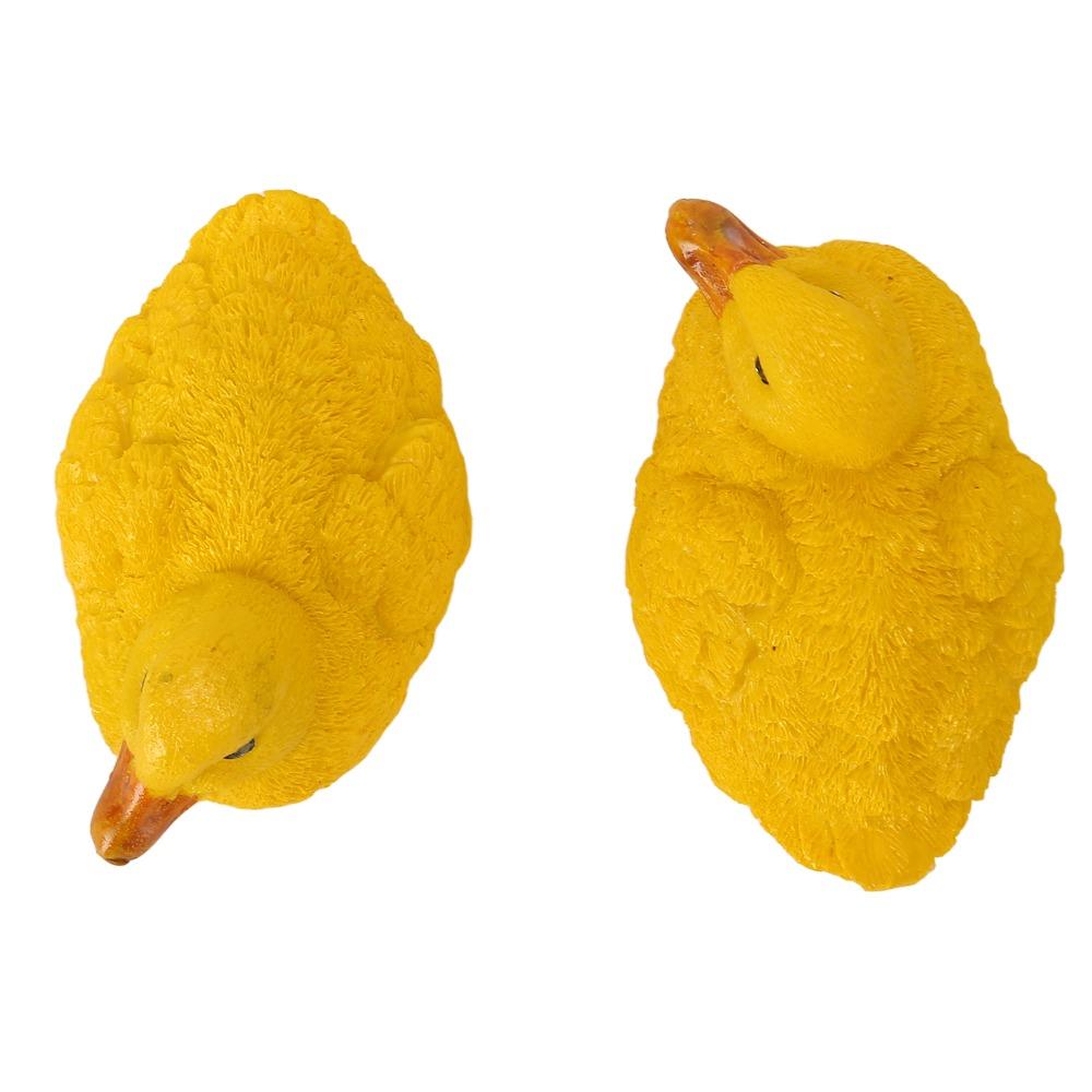 2pcs Outdoor Duck Garden Statue Simulation Mini Duck Figurine Duck Pond Ornament  Office Desk