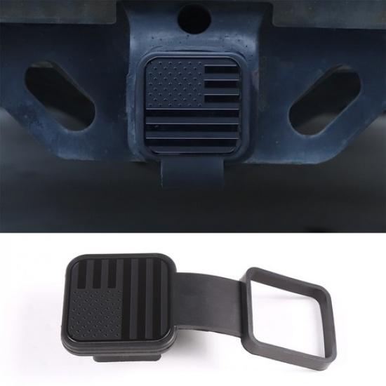 US Flag TPU Trailer Hitch Cover Tow Rear Plug Dust Cap For Toyota Tundra 14-21