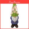Solar Powered Decor Gnome Solar Flower Hat Gnome Figurine Whimsical Outdoor Garden Decoration With Lightup Faceless For Porch