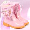 Girls' Elsa Princess Fleece Boots - Warm Winter/Autumn Martin Soft Sole Snow Boots