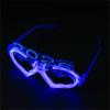 6Pcs Glowing Heart LED Glasses Night Event Party Supplies Reusable Bright Light Comfort Safe Materials