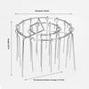 Stainless Steel 24 Skewer Vertical Grill Rack Detachable Bracket Easy Clean for Picnic Camping Grilling Cooking