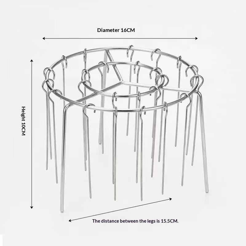 Stainless Steel 24 Skewer Vertical Grill Rack Detachable Bracket Easy Clean for Picnic Camping Grilling Cooking