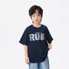 Boys' Plaid Letter Print Short Sleeve T-Shirt