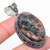 Ghost Eye Jasper Gemstone 925 Sterling Silver Jewelry Pendant 2.17" SU-1008
