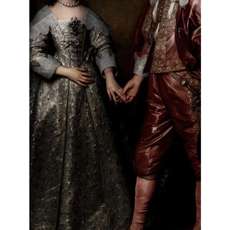 Vintage Romanticism Couple Painting Posters and Prints Canvas Printing Romantic Wall Art Picture for Living Room Home Decor Gift