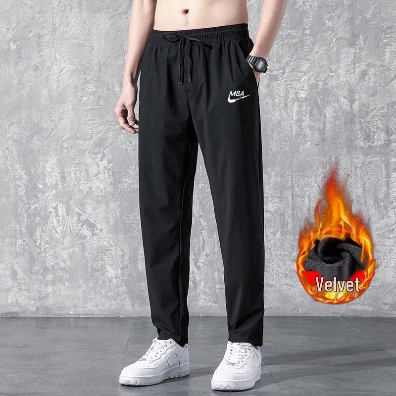 Men's Plus Size Summer Casual Straight-Leg Pants - Trendy Korean Style, Loose Fit Sportswear