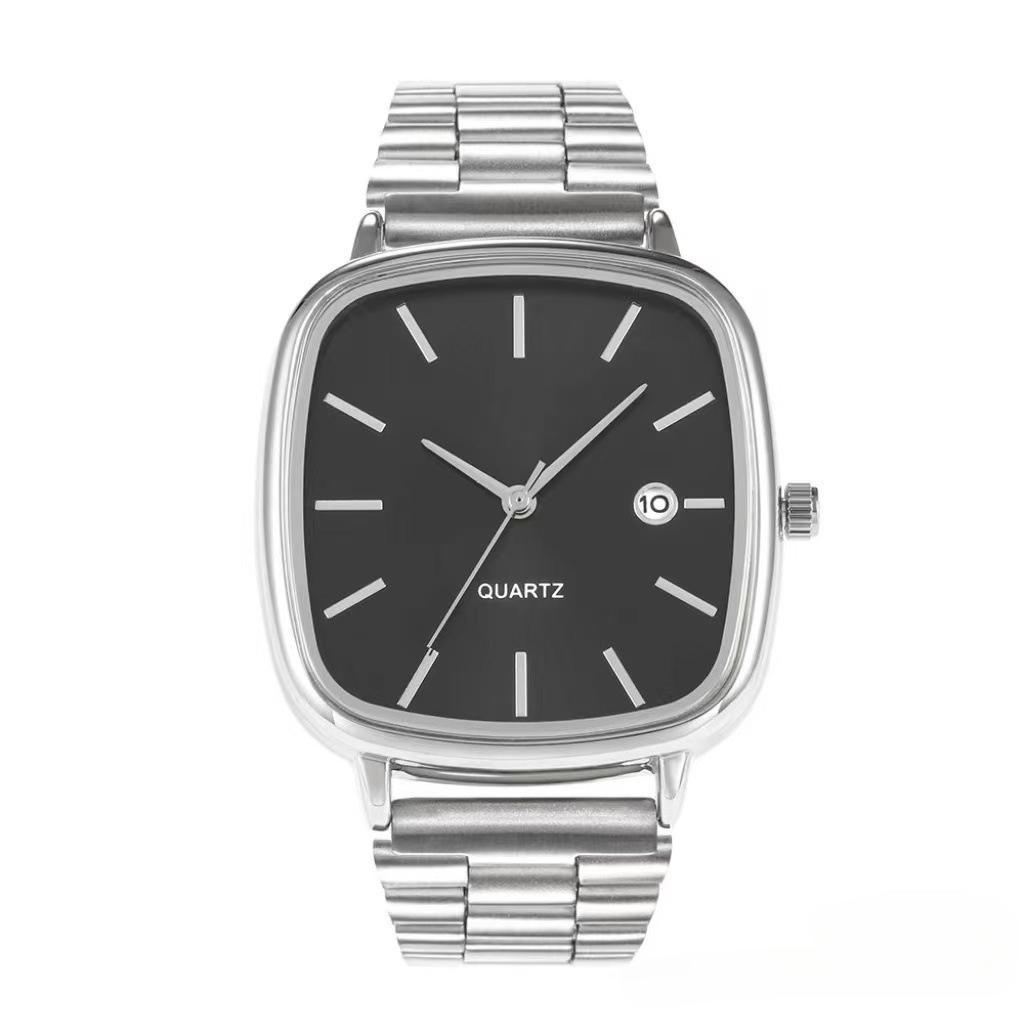 Modemarke Herrenuhr Stahlarmband Business Kalender Quarzuhren Luxus Armbanduhren Geschenk Dropshipping Große Zifferblatt Uhr