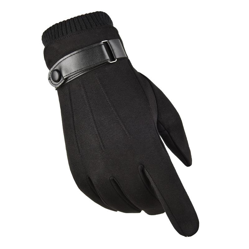 Cycling gloves men's winter velvet to keep warm