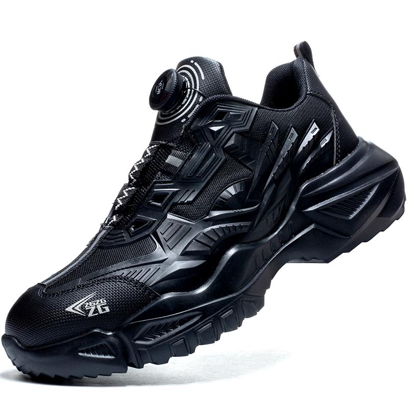 

Rotating Buttons Safety Shoes Men Fashion Work Sneakers Steel Toe Shoes High-Quality Work Shoes Puncture-Proof Protective Shoes 36