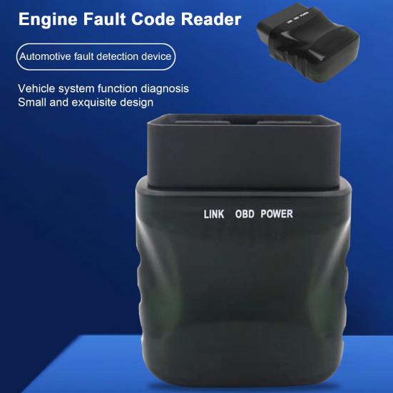 Bluetooth-compatible Wireless OBD2 Scanner Reader No Battery Required Auto-Connect Clear Error Code Live