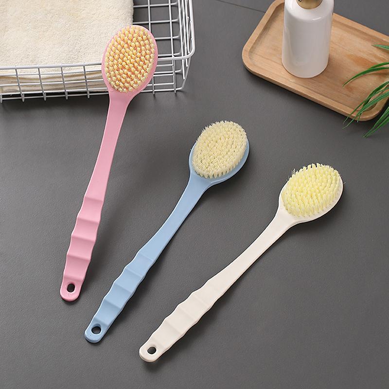 Long Handle Rubbing Back Bath Brush Flower Ball For Adult Soft Hair Dual Purpose
