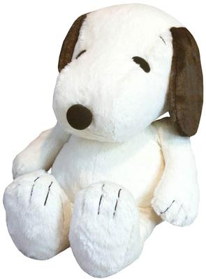 Nakajima Corporation Peanuts Hug Hug Plush Medium Sitting Height 30cm Toy, Size, Snoopy, Mocha,