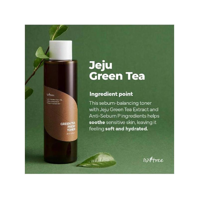Isntree Green Tea Fresh Toner 200ml | Korean Skincare | Toner For Oily Skin | Sebum Control | Hydrating And Refreshing