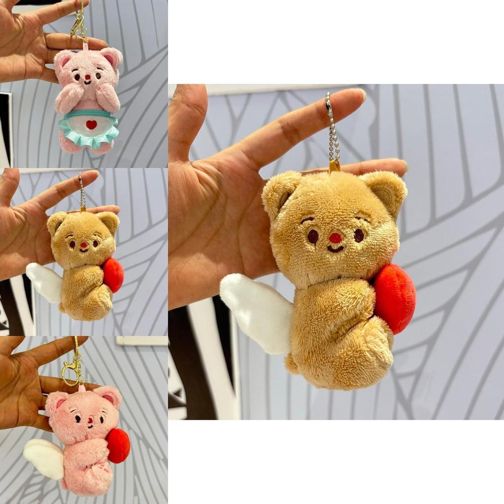 Cute Cartoon Butter Bear Plush Keychain Lovable Stuffed Animal For Kids With Soft Pp Cotton Filling