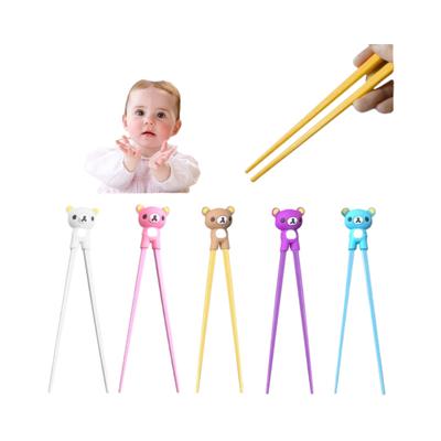 Silicone Learning Chopsticks Cartoon Bear Tableware Training Chopsticks Eating Helper Beginner Chopstick