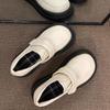 Thick-Soled Big-Headed British Loafers Children'S Autumn And Winter Versatile Height-Increasing College Japanese White Small Leather Shoes