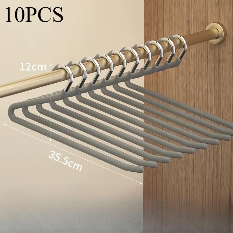 [Durable Pants Hanger] 10pcs Durable Metal Space-saving Goose Z-shaped Pants Hanger,Multi-functional Pant Storage Hou