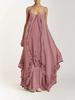 2020 Spring/Summer Women's Floral Maxi Dress with Suspender and Tube Top