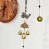 1 PC Lucky Wind Chimes Feng Shui Hanging Wind Chimes for Garden Good Luck Chinese Wind Bells with Coin Matel Bells Butterfly Cat