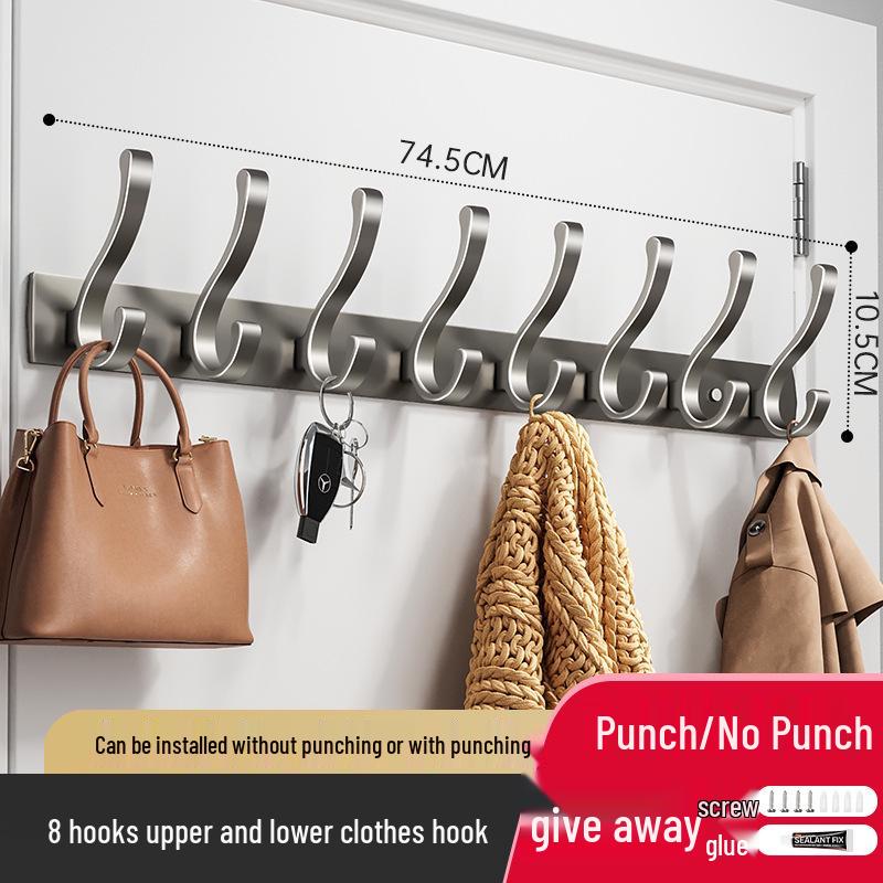 Punch-Free Space Aluminium-Klebehaken für Badezimmer, Küche und zum Aufhängen von Kleidern