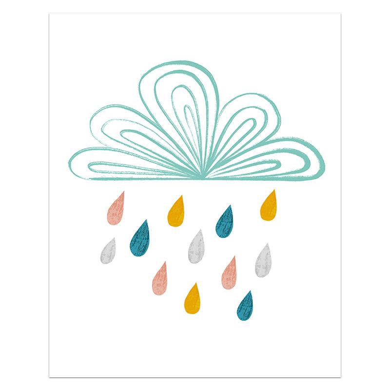 

Радужный декор детской комнаты в стиле бохо, солнечный свет, настенный художественный принт, скандинавская картина на холсте, мультяшные постеры, настенные панно для украшения детской комнаты 21x30cm No Frame