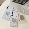 Transparent Glitter Star Glitter Phone Case for Samsung S25ultra Mirror Rhinestone S23plus Gemstone S24