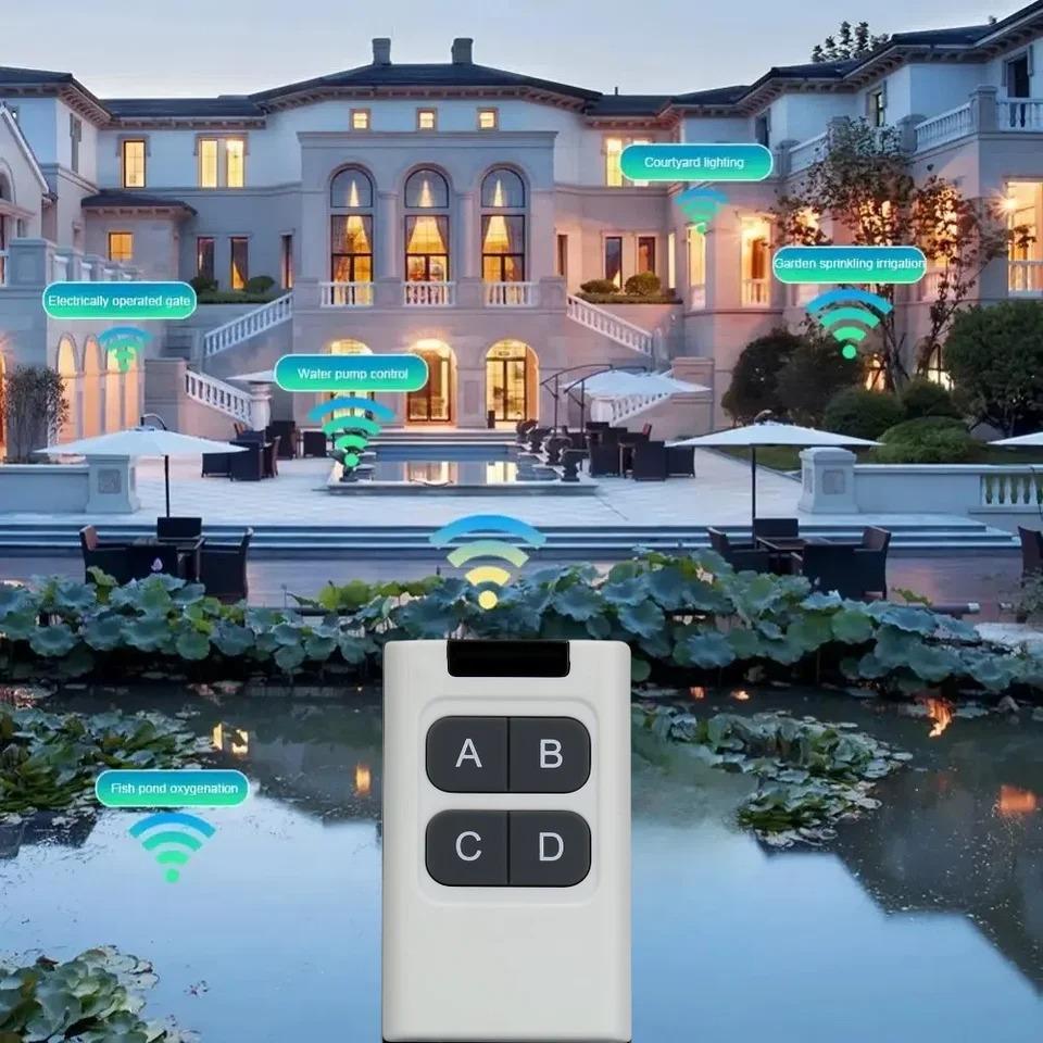 433MHz Universal RF Remote Control Learning Code Transmitter for Garage Door 2/4 Channels Cloning Duplicator