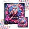 New Arrival 5D DIY Full Circle Diamond Painting "Owl In the Flower Bush" Embroidery Cross Stitch Home Decor Gift