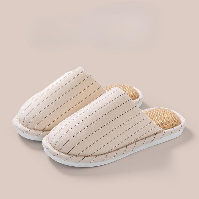 Couple Shoes, Indoor Silent and Anti-slip Cotton Slippers for Home Use