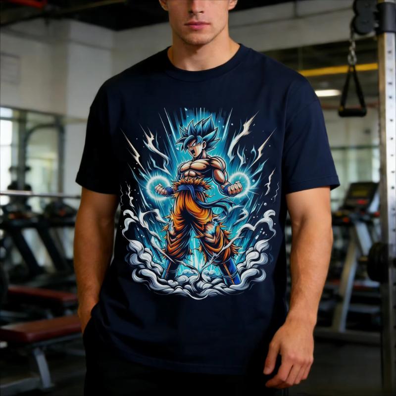 2026 Summer Hot Sale Dragon Ball Super Goku Super Saiyan Blue Family Matching TShirt Anime Gym Workout Tee for Men Women Kids
