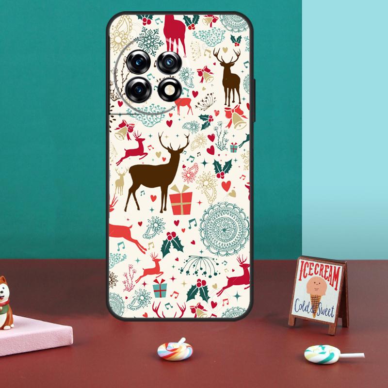 

Christmas Santas seamless Deer Case For OnePlus 13T 10T 8T 10R 12R 13R 15 13 12 11 10 9 Nord 5 CE 2 3 4 Lite N20 N30 Cover OnePlus Nord N20