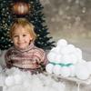 Snow Balls White Fur Pompom Hairball for  Xmas Tree Pendant Kids Play Toys Indoor Outdoor Toy Christmas Decoration Snowballs