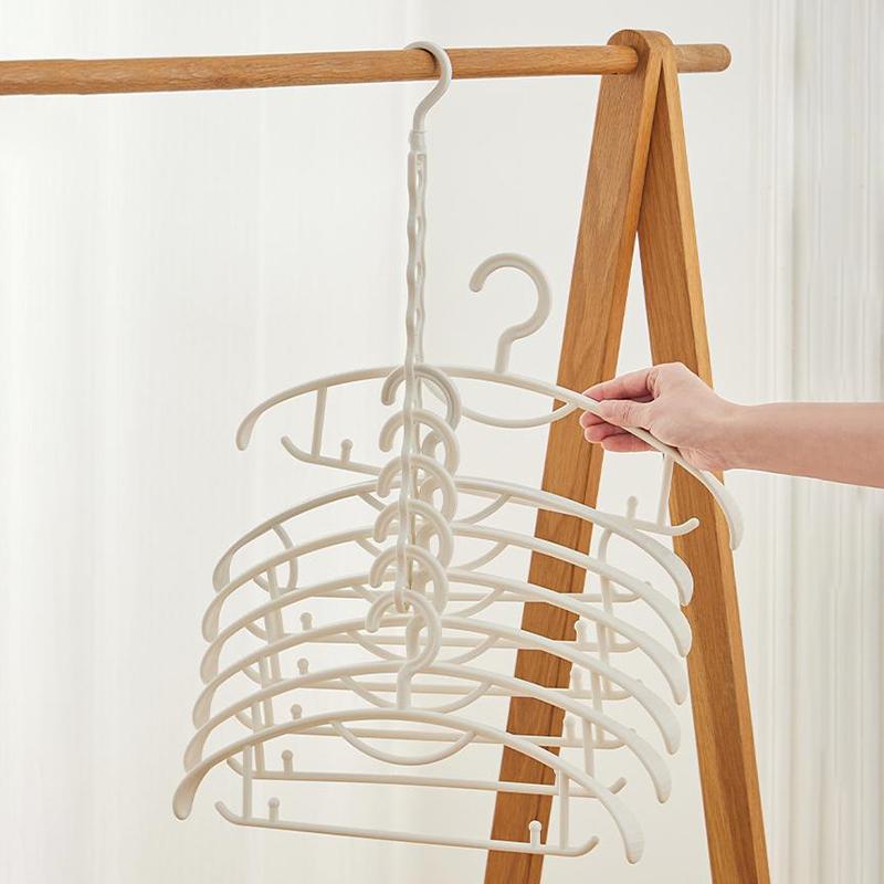 Multifunctional Clothes Hanger Storage Rack For Home Hanging Clothes Dormitory Folding Clothes Drying Rack To Save Space Bedroom
