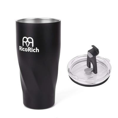 RicoRich Vacuum Insulated Tumbler with Tritan Stainless Double Black Lid, Steel, Walled, 900ml, (RRWB12-BK)