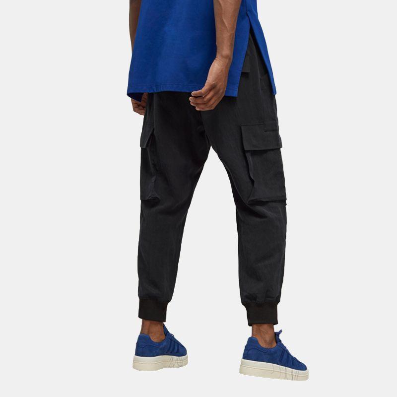 Y-3 Solid Color Loose Fit Cargo Pants Men Bottoms Black H63081