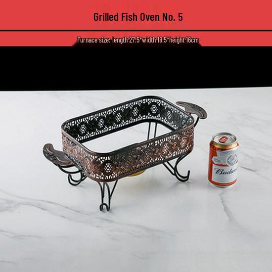 Rostfritt Stål Dubbelörad Djup Rektangulär Bak- och Grillplåt för Fisk och Skaldjur