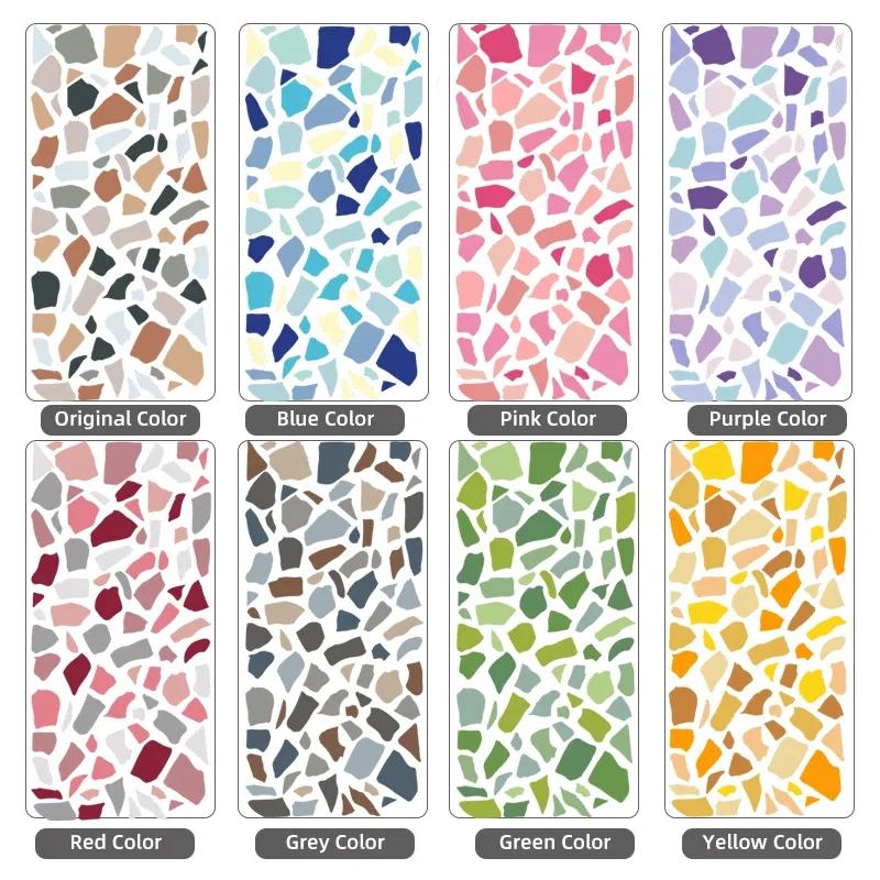 Wandaufkleber Terrazzo-Muster Unregelmäßige Steinform für Wohnzimmer Schlafzimmer Badezimmer Dekorative Wandtattoos Heimdekoration Wandbilder