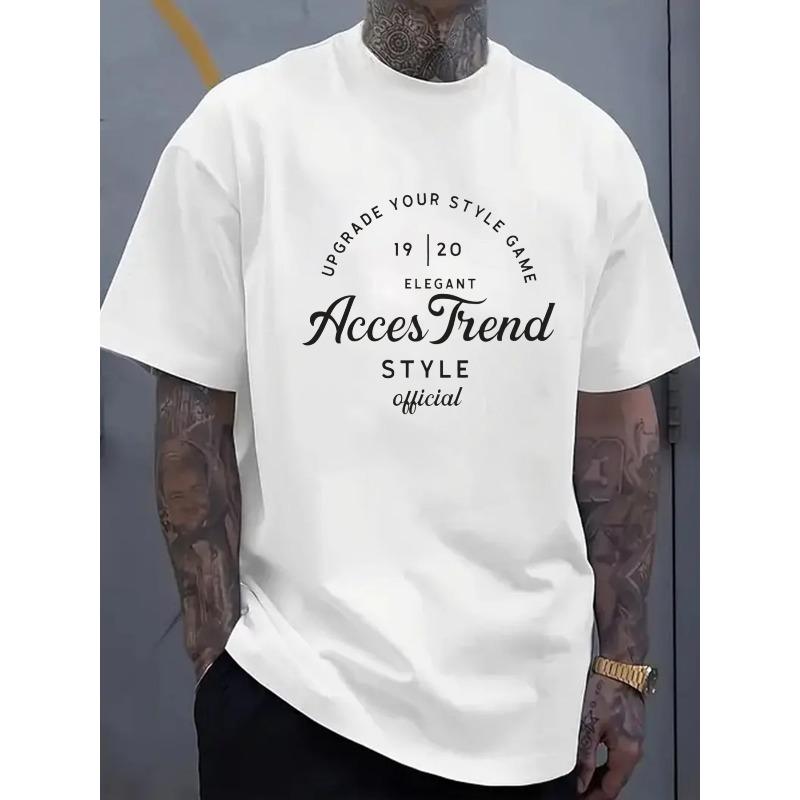 

Европейский Размер Повысьте Свой Стиль Игровая Футболка Мужская Футболка Белый Топ Элегантная Классическая Повседневная Футболка, Уличный Стиль, Летняя Повседневная Одежда S белый