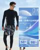 [xulee] Men's Rash Guard Swimsuit, Long Sleeve, Front Opening, Surf Shorts, Leggings, 3-Piece Set, Zip-Up, Swimming, Surf Shorts, Leggings, Beach, Swi