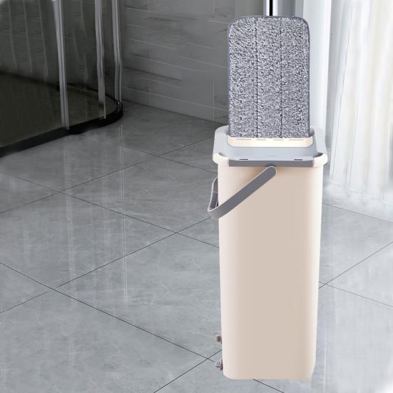 Lazy Hand-free plochý mop s nezávislým umístěním Mop šetřící místo Odstraňování prachu Mop otočný o 360 stupňů